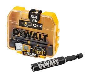 DeWalt Sada bitů Extreme Impact Torsion PZ2, 15 ks / Šroubovací bity / TSTAK / 25 mm