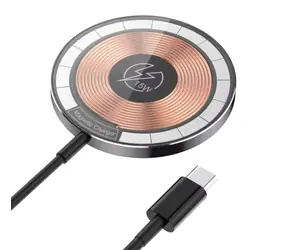 1stCOOL Qi bezdrátová nabíječka 15W transparentní / Bezdrátová nabíječka / MagSafe kompatibilní / USB-C