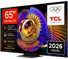 65" TCL 65C7L černá / Televize / SQD-Mini LED / 144Hz / Google TV / DVB-T2/C/S2