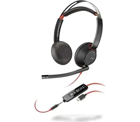 Poly Blackwire 5220 černá / Náhlavní souprava / mikrofon / přes hlavu