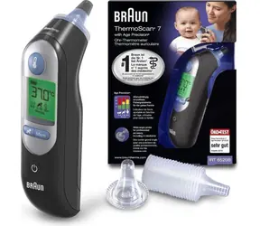 Braun ThermoScan 7 IRT 6520 černá / Infračervený teploměr / Age precision / měření v uchu / 2x AA