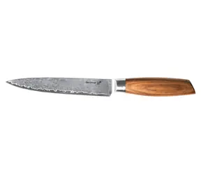 G21 Gourmet Damascus / Kuchyňský nůž / Damaškova ocel / Délka čepele 18 cm / Rukojeť zebrawood