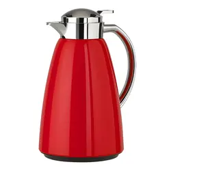 Emsa CAMPO Vacuum 1 l červená / Vakuová konvice (termoska) / sklo / rychlouzávěr Quick Tip