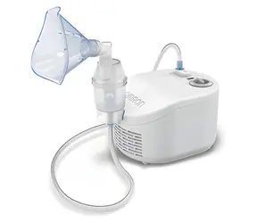 Omron C101 Essential bílá / Membránový inhalátor / maska pro dospělé i děti / 0,35 ml/min / 58 dB