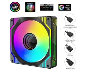1stCOOL AURA EVO Mirror ARGB černá / Ventilátor / 120mm / PWM / ARGB / 1200 RPM