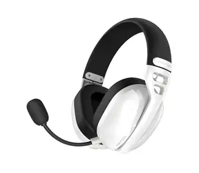 Hator ESH16 Hyperpunk 3 Wireless bílá / Herní bezdrátová sluchátka s mikrofonem / Hi-Res / LDAC / ANC / BT 5.4 / USB