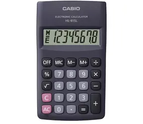 Casio HL 815L černá / Kalkulačka / kapesní / 8místný displej / odmocnina / baterie AA