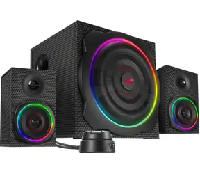 Speed Link GRAVITY CARBON RGB černá / Reproduktorový systém / 2.1 / RGB podsvícení / Bluetooth / AUX