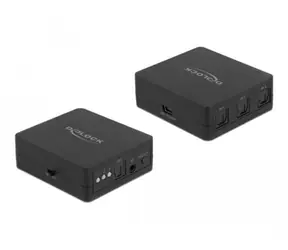 Delock TOSLINK přepínač 3 vstupy na 1 výstup / Audio přepínač / IR dálkový ovladač / 24 bit/96 kHz / USB napájení