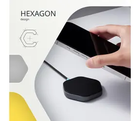 Canyon Hexagon 110 černá / Bezdrátová nabíječka / Magnetická / 15W