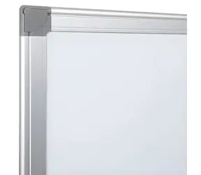 EuroSupplies Magnetická tabule 150x100 cm / hliníkový ALU rám / bílý lakovaný povrch / odkládací lišta