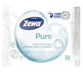 Tork Zewa Pure vlhčený toaletní papír / Vlhčený toaletní papír / Splachovatelný / 42 ks