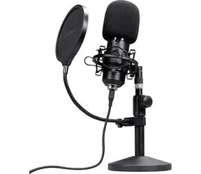 Trust GXT269 Emita II černá / Mikrofon / kondenzátorový / stolní stojan / USB / 2,5 m