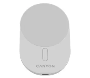 CANYON OnGrip 105 bílá / Bezdrátová autonabíječka / Magnetický držák / 15W / USB-C 20W