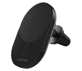 Canyon OnGrip 105 černá / Bezdrátová autonabíječka / Magnetický úchyt / 15W / USB-C 20W