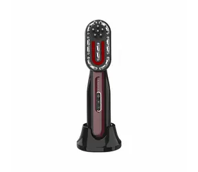 Garett Beauty Multi Care Brush 3v1 černá / Přístroj pro péči o pleť, vlasy a tělo / EMS / LED terapie / 3 nástavce