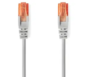 Nedis CAT6 šedá / Síťový kabel / U/UTP / 1 m / kulatý / PVC
