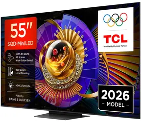 55" TCL 55C7L černá / Televize / 4K UHD / SQD-Mini LED / 144Hz / DVB-T2/C/S2 / Google TV
