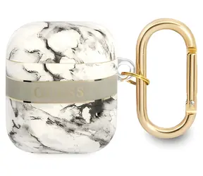 Guess GUA2HCHMAG Marble Strap Collection šedá / Pouzdro pro AirPods / S poutkem