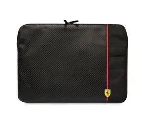 Ferrari Carbon&Smooth pouzdro pro notebook 14" černá / Pouzdro pro notebook / 14" / Karbonový design
