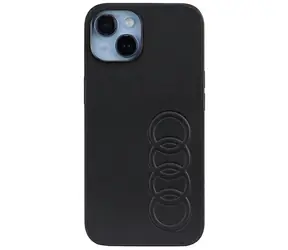 Audi Synthetic Leather iPhone 14 černá / Kryt / Tvrzený