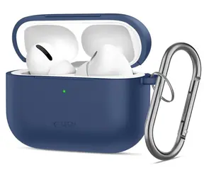 Tech-Protect Silicone Hook Case tmavě modrá / Pouzdro pro Apple AirPods Pro / silikonové / s karabinou