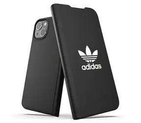 Adidas OR Booklet Case BASIC pro iPhone 13 černá/bílá / Pouzdro typu kniha