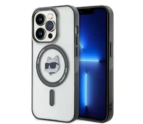 Karl Lagerfeld IML Choupette Head MagSafe čirá / Zadní kryt / Apple iPhone 15 Pro Max