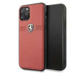 Ferrari Off Track Leather červená / Kryt / pro Apple iPhone 11 Pro