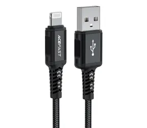 Acefast C4-02 USB-A - Lightning kabel černá / MFi / 2,4A / 1,8 m