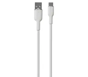 Puro Soft bílá / Datový kabel USB-A na USB-C / 1,5 m