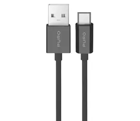 Puro Kabel USB-A - microUSB černá / Datový a nabíjecí kabel / TPE / 1 m / 12 W