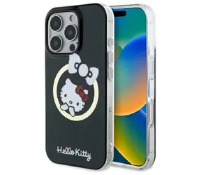 Hello Kitty IML Fun Bow MagSafe černá / Zadní kryt pro Apple iPhone 16 Pro Max / IML potisk