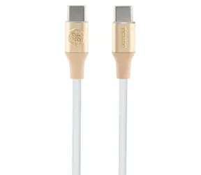 Guess Kabel USB-C zlatá / Kabel / USB-C - USB-C / 1,5 m / rychlonabíjecí