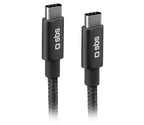SBS USB-C - USB-C šedá / Kabel / Power Delivery 25 W / 1,5 m