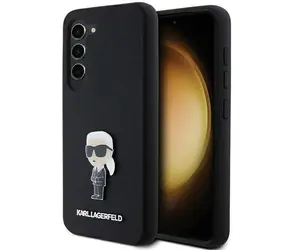 Karl Lagerfeld Silicone Ikonik Metal Pin černá / Kryt / Silikonový / Kovový přívěsek / Samsung Galaxy S23