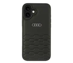 Audi GT Synthetic Leather černá / Kryt / Apple iPhone 16 Plus / tvrzený, umělá kůže