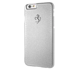 Ferrari Perforovaný hliníkový kryt iPhone 6/6S stříbrná / Zadní kryt / Apple iPhone 6, 6S / Hliník