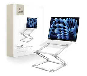 Tech-Protect ULS400 stříbrná / Stojan pro notebook / skládací / nastavitelný / do 17"