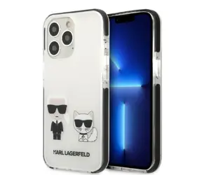 Karl Lagerfeld TPE Karl and Choupette Heads bílá / Zadní kryt / Apple iPhone 13 Pro Max