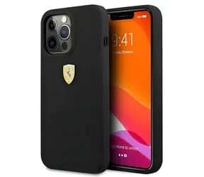 Ferrari Silicone Hardcase černá / Zadní kryt / pro Apple iPhone 13, iPhone 13 Pro