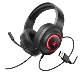 QCY V200 Pro černá / Herní sluchátka / 7.1 Surround Sound / Odnímatelný mikrofon / Drátová