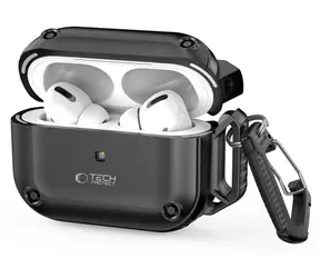 Tech-Protect Rough Hook pro AirPods Pro 1/2 černá / Pouzdro / s karabinou