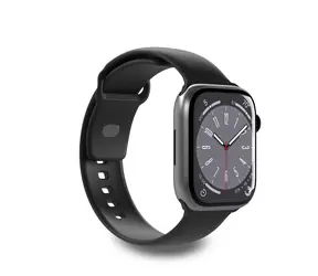 Puro Icon černý / Silikonový řemínek / pro Apple Watch 42/44/45/49 mm / 2 ks