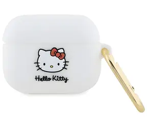 Hello Kitty 3D Kitty Head pro Apple AirPods Pro bílá / Pouzdro / Silikonové