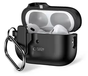 Tech-Protect Slim Hook Case Apple AirPods Pro 1/2 černá / Pouzdro / S karabinou