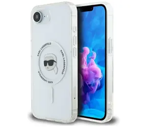 Karl Lagerfeld IML Metal Karl Head bílá / Zadní kryt / Apple iPhone 16e / MagSafe