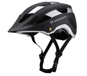 Wozinsky MTB černá/stříbrná / Cyklistická helma / velikost L / odnímatelný kozírek / odlehčená konstrukce