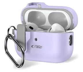 Tech-Protect Slim Hook fialová / Pouzdro s karabinou / pro Apple AirPods Pro 1/2