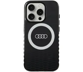 Audi IML Big Logo MagSafe pro Apple iPhone 15 Pro černá / Zadní kryt / MagSafe